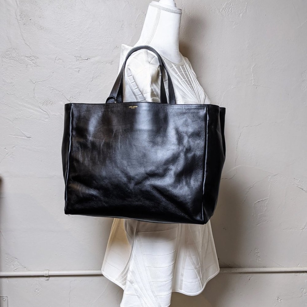 SOLD Saint Laurent Black East West Reversible Tote - Picture 7 of 7
